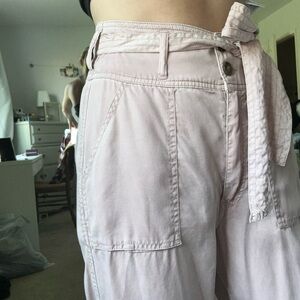 Pastel pink trousers